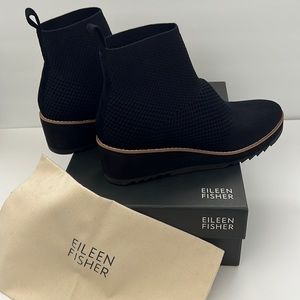 Eileen Fisher women Black Stretch Boot, Size 9